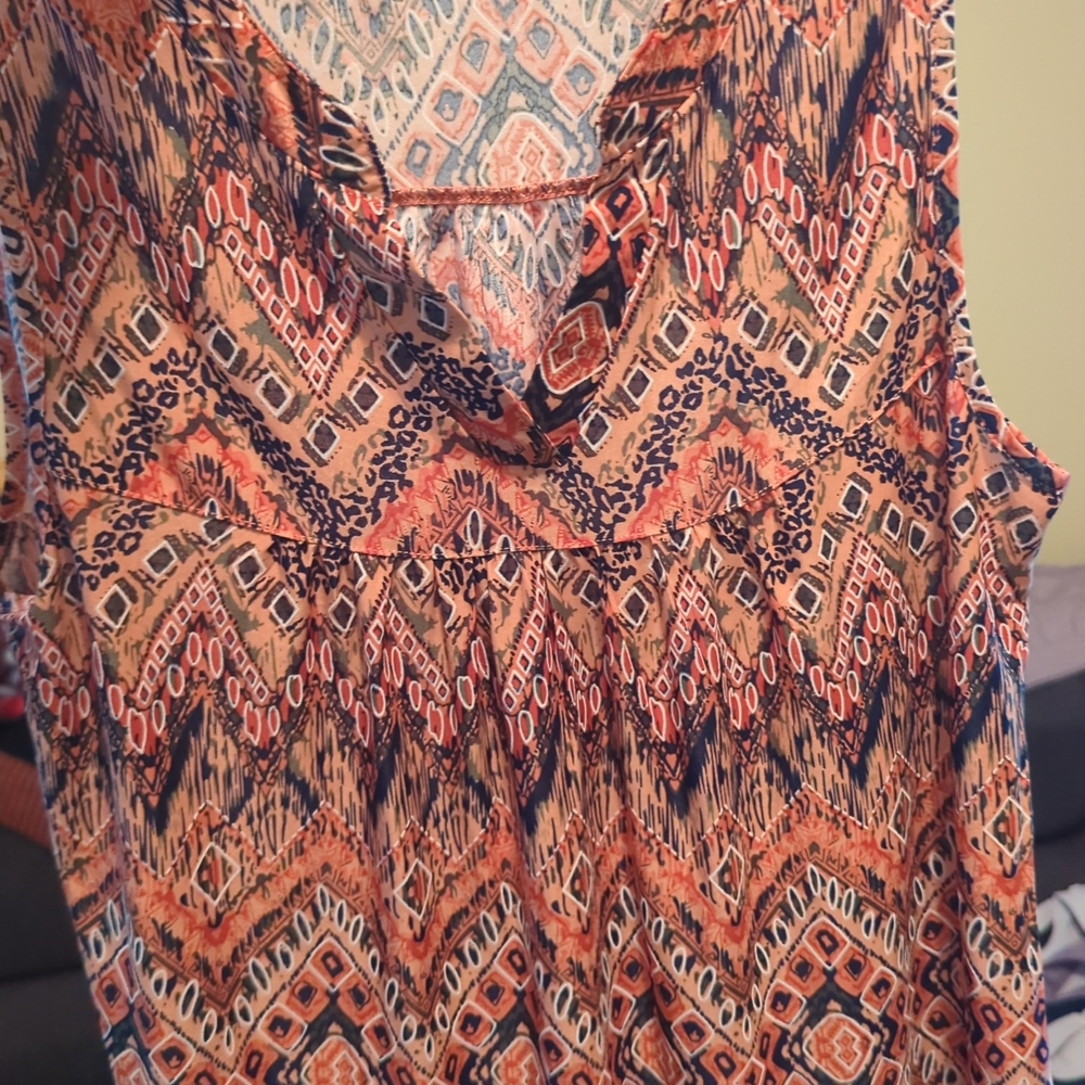 Women's Multicolor Sleeveless Top